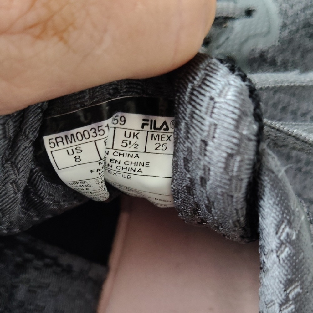 Fila Womens Memory‎ Foam Running Sneakers Charcoal Grey White Size 8 - Picture 9 of 9